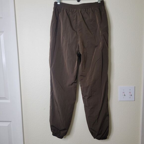 Good American Essential Nylon Jogger Track Pants Mocha Size 1 Pockets Sweatpants - Picture 11 of 12